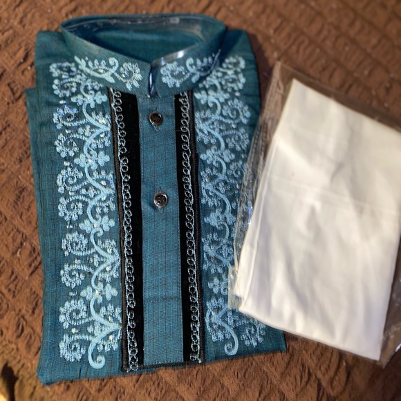 Panjabi set with beautiful handwork 100% cotton - Picture 1 of 2